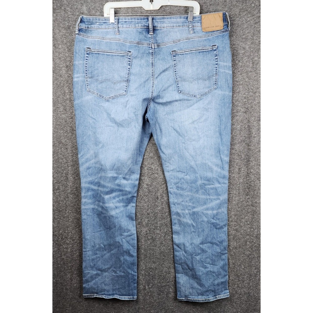 American Eagle Ne(x)t Level Flex Jeans Men 42x34 Light Blue Stretch Straight - Picture 2 of 8